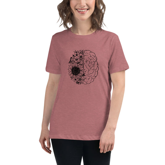 Neurodivergent Brain + Flowers - Women’s T-shirt