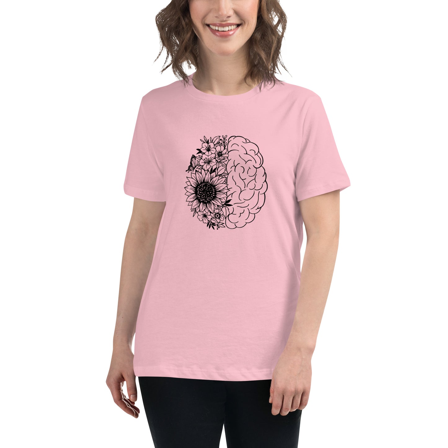 Neurodivergent Brain + Flowers - Women’s T-shirt